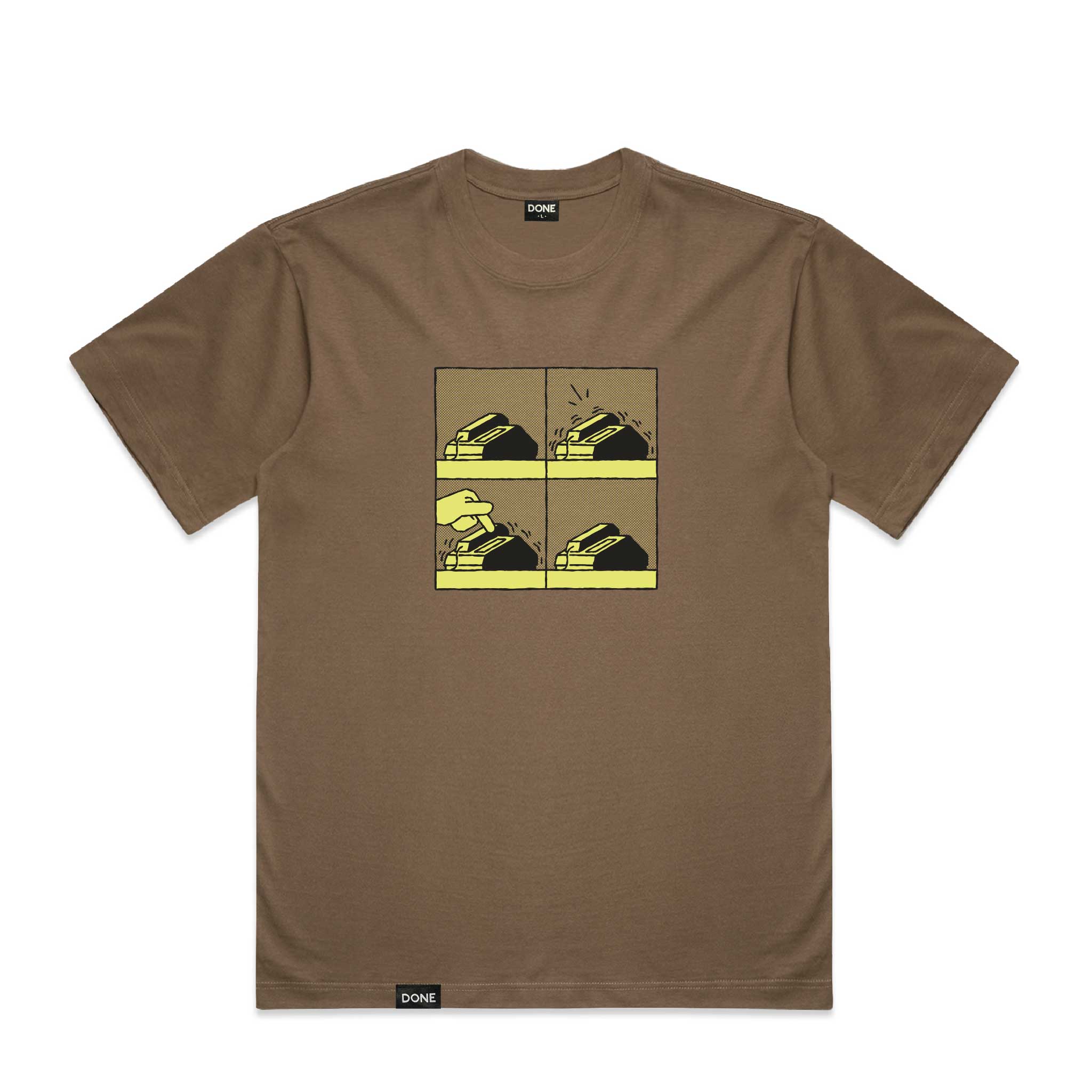 Rusty Phone Tee Phone Tee (Walnut) – DONE LONDON